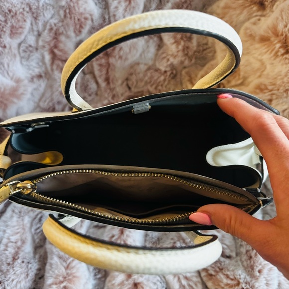 kate spade Cream Satchel with Structured Shape and Textured Finish - Picture 5 of 5